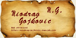 Miodrag Gojković vizit kartica